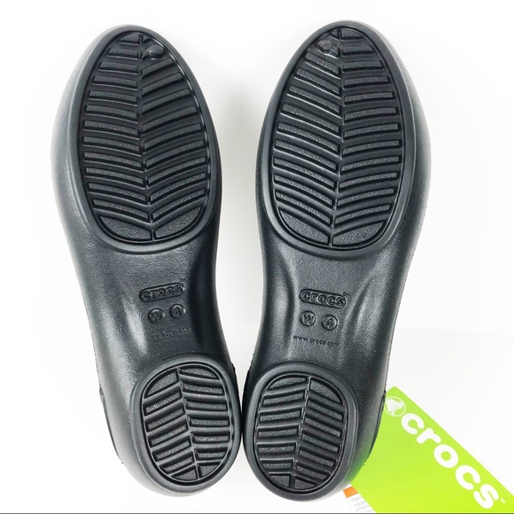 Crocs Black Laura Flat Sandals - Picture 7 of 8